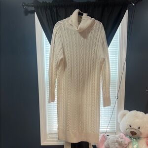 Target Cream Cable Knit Turtleneck Sweater